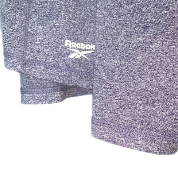 Reebok Jacket Women S Athletic Quarter Zip Stretch Pull Over Purple Grey Nylon - Picture 4 of 14